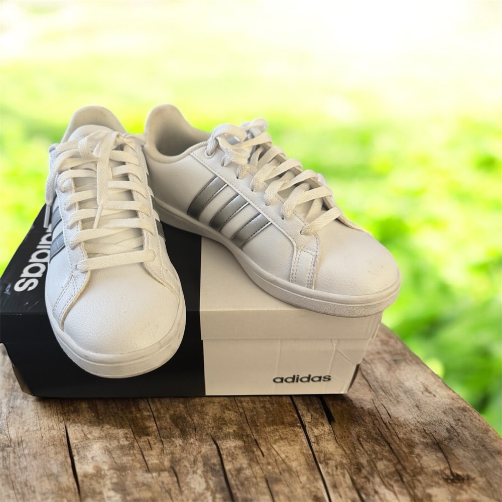 adidas White and Silver Women's Shoes